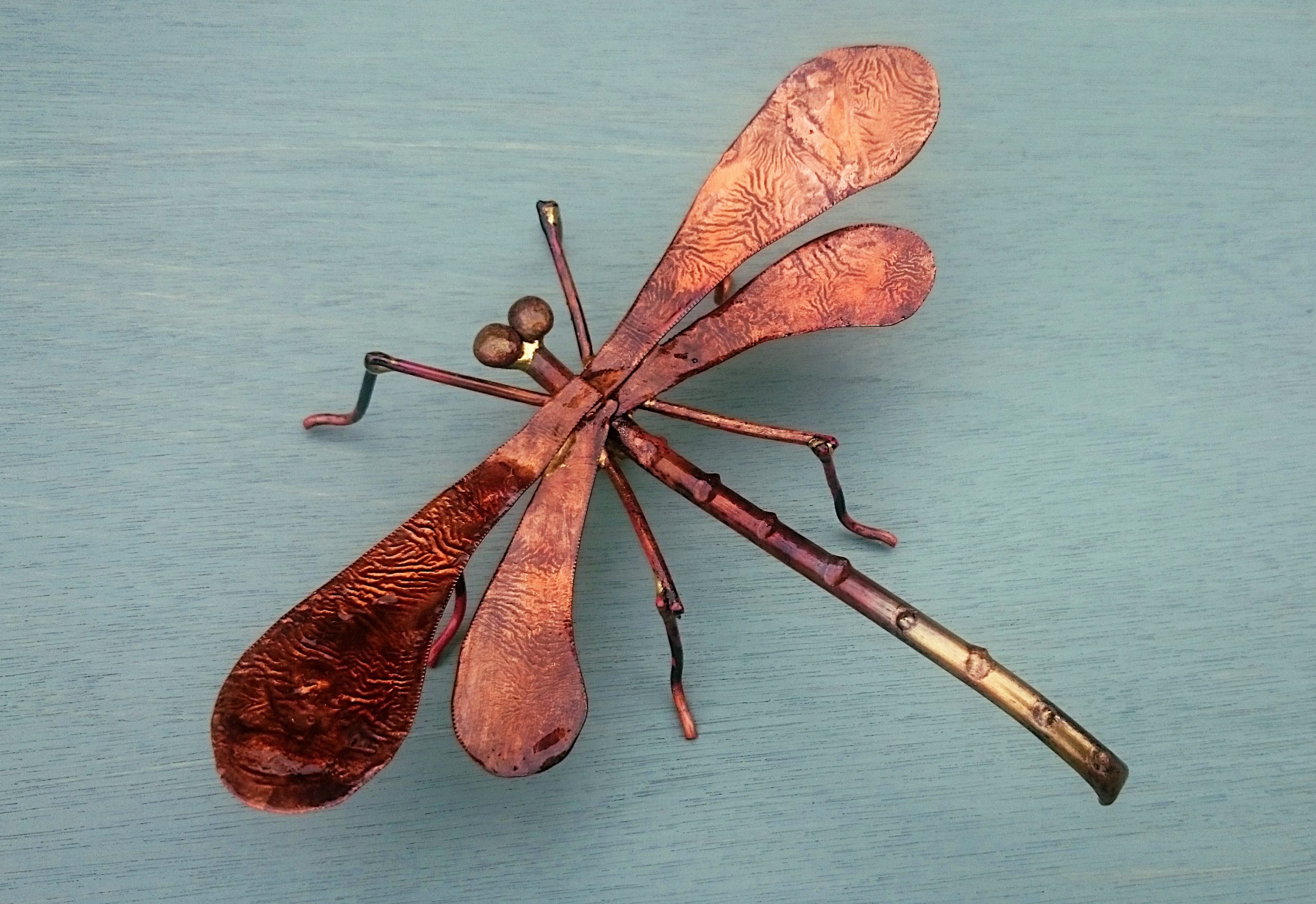 Emily Stone Copper Dragonfly Sculpture Copper Creatures
