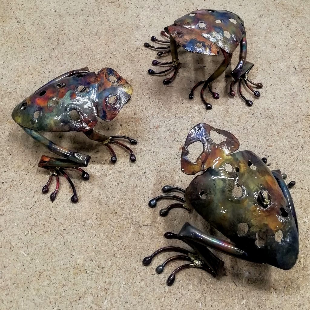 frog sculptures