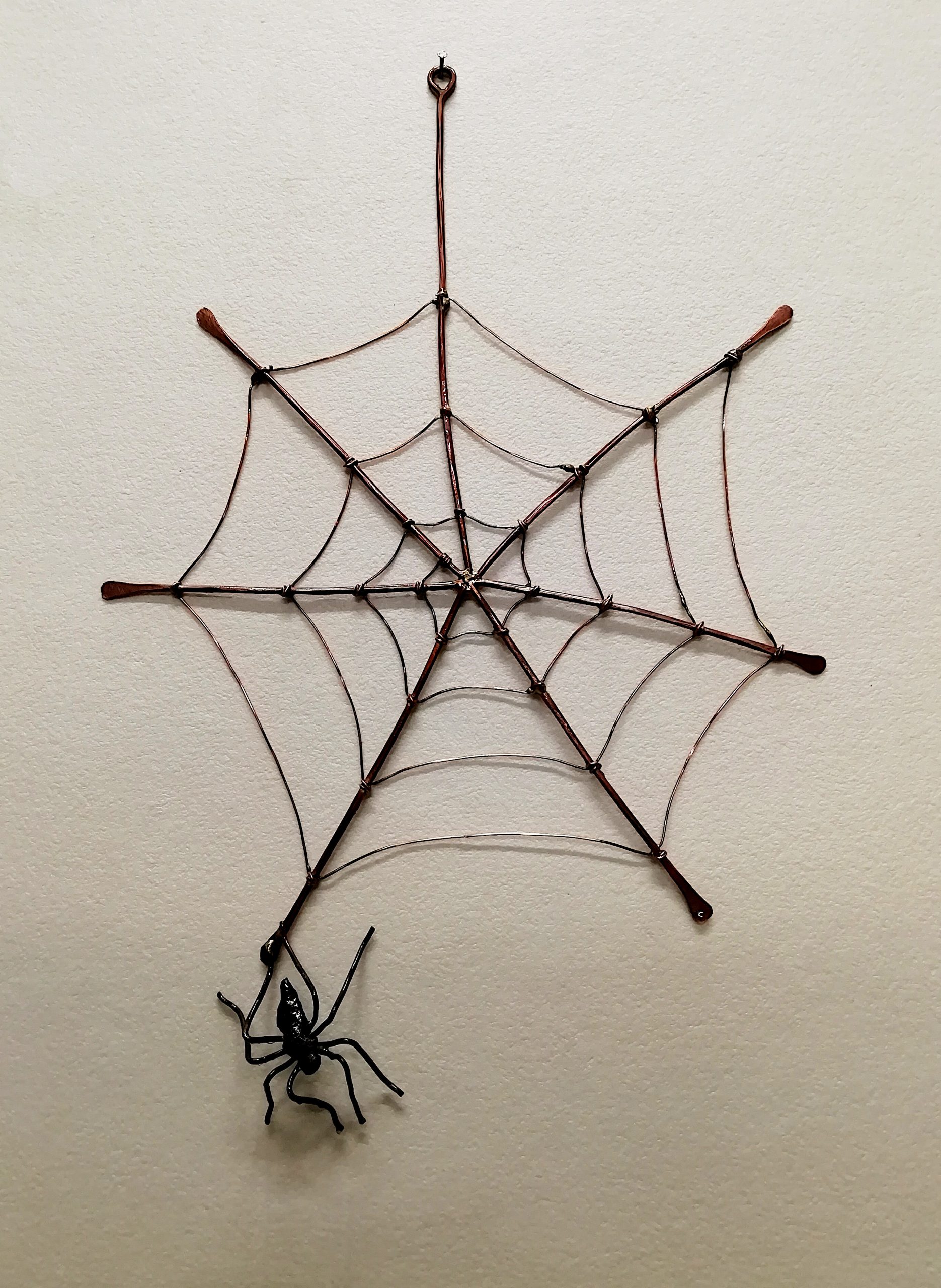 Emily Stone Copper Spider Web Sculpture – Copper Creatures