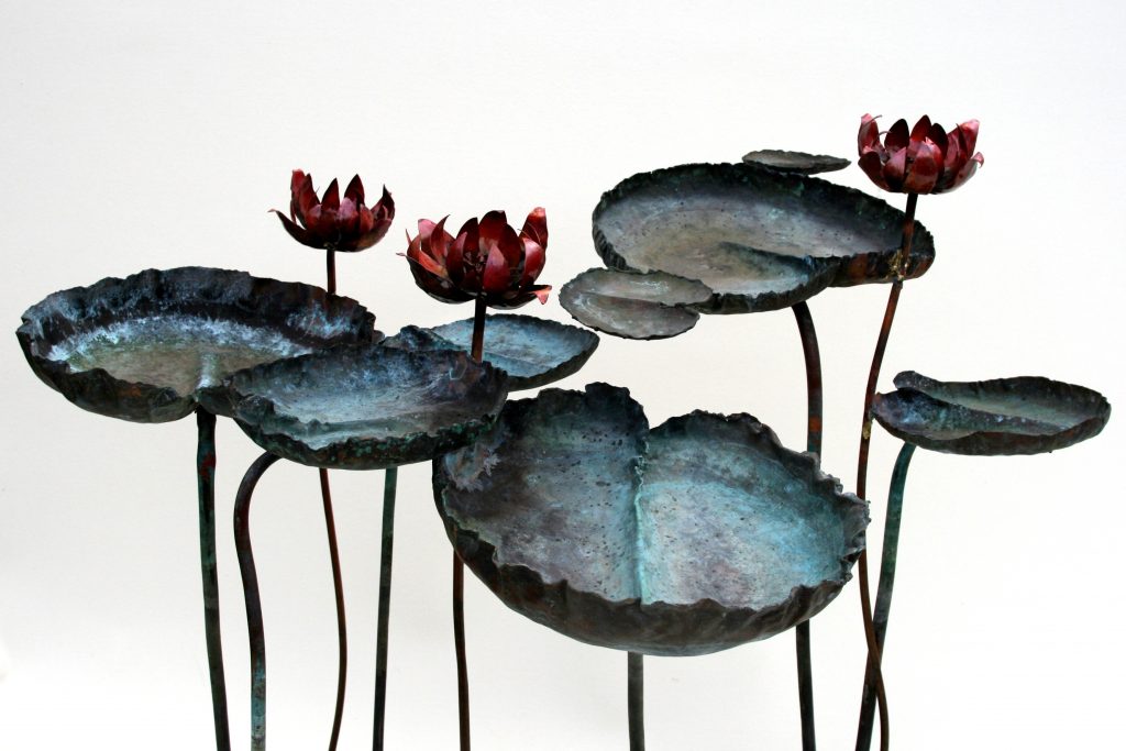 water-lily group sculpture