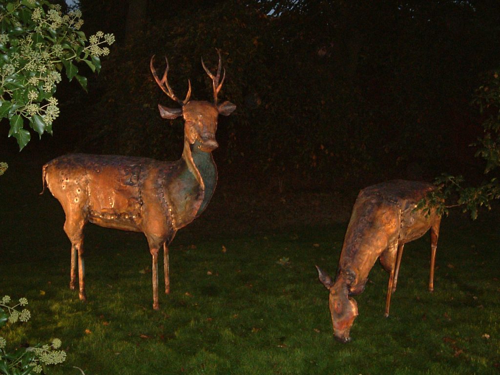 stag and hind doe sculpture