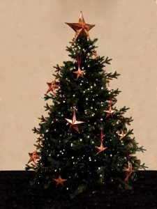 Emily Stone Copper Christmas Tree Stars Sculpture