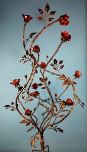 Emily Stone Copper Flower Wild Rose Sculpture