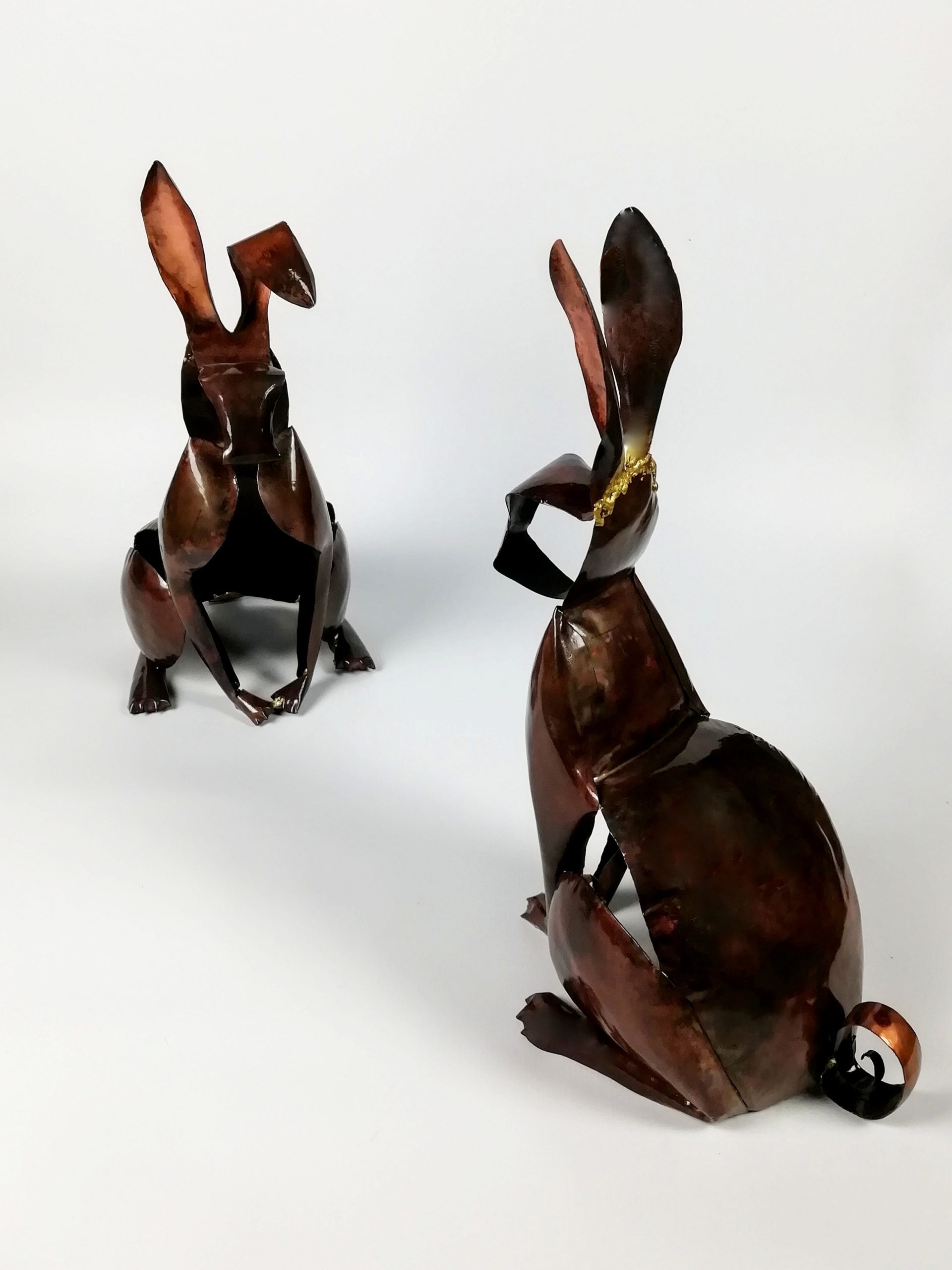 Emily Stone Copper Rabbit Sculpture