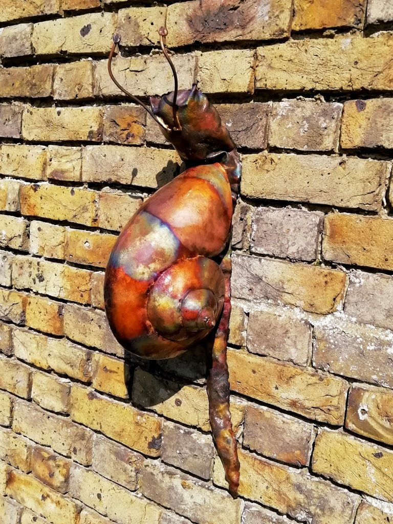 Emily Stone copper Snail sculpture
