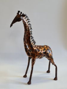 Emily Stone Copper Giraffe Sculpture small 2
