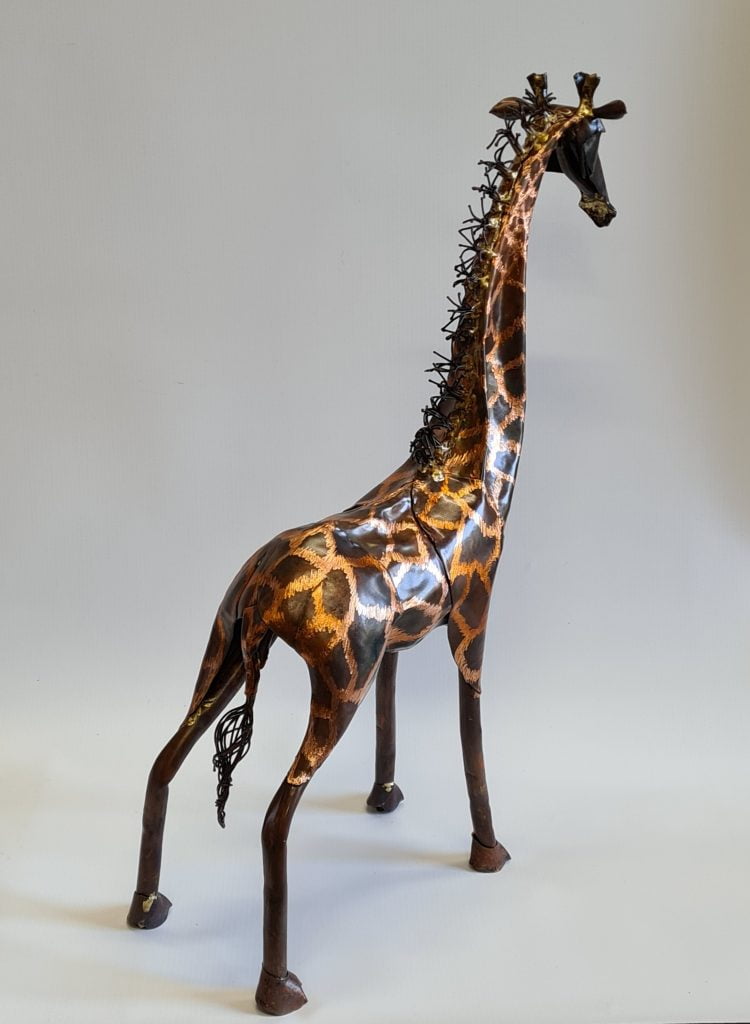 Emily Stone Copper Giraffe Sculpture small 3