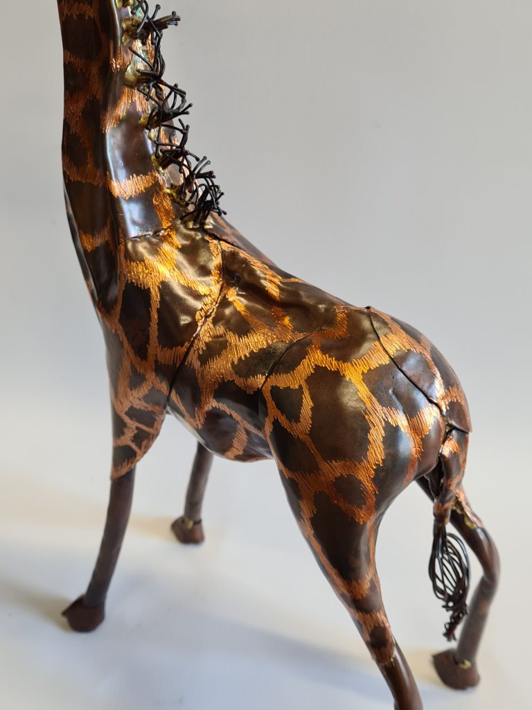 Emily Stone Copper Giraffe Sculpture small 4