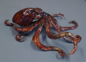 Emily Stone Copper Octopus Sculpture 3