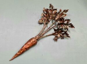 Emily Stone copper Carrot sculpture 2