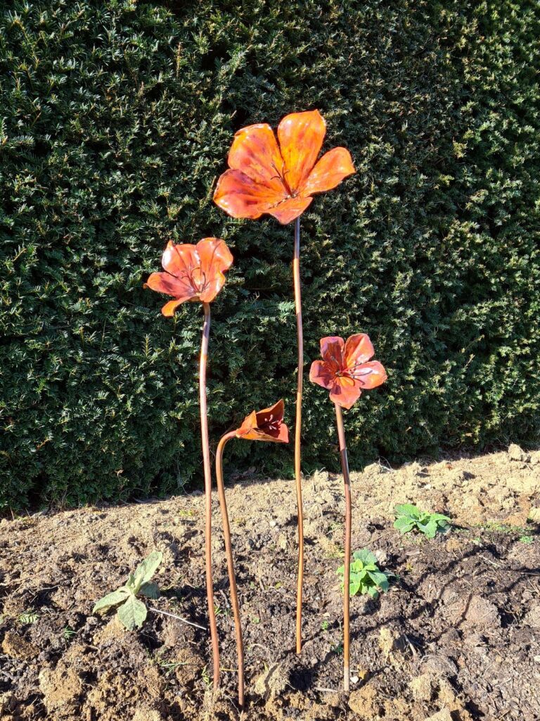 Emily Stone copper Periwinkles sculpture Herstmonceux
