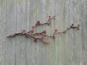 Emily Stone Copper Blossom Branch Sculpture