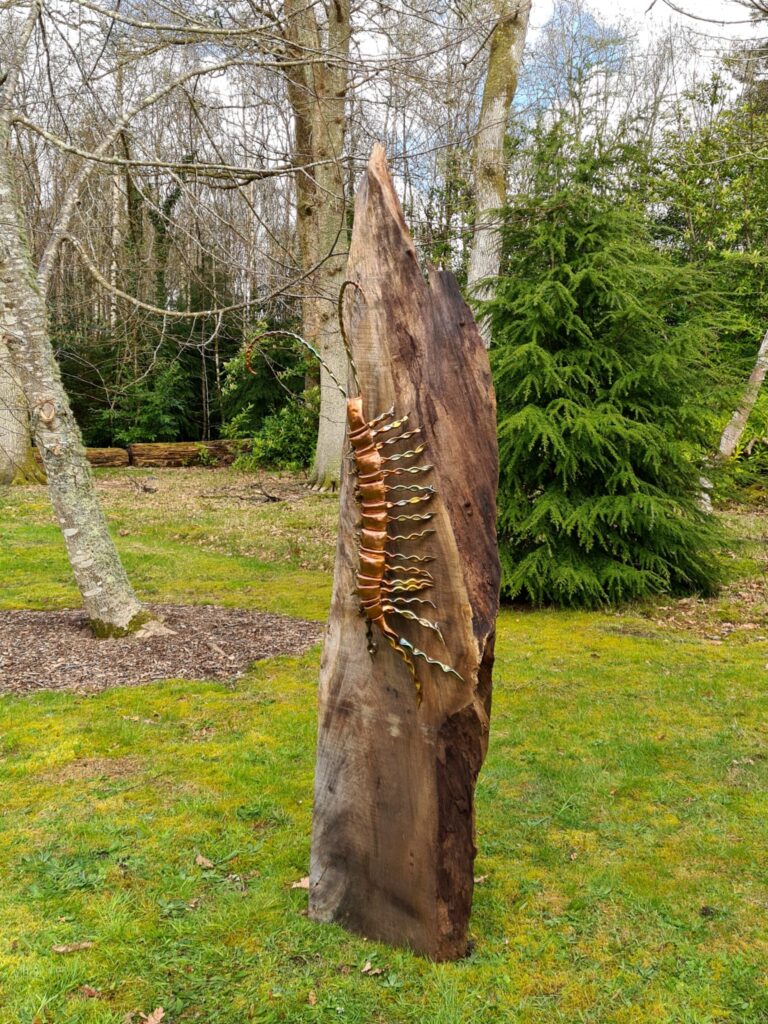 Emily Stone copper giant centipede 2 sculpture