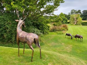 Emily Stone copper stag alert sculpture
