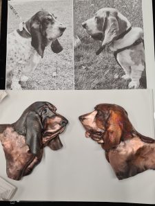 Emily Stone Copper Basset Hound Sculpture 6
